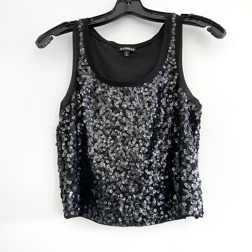 Express Sequin Flowy Tank